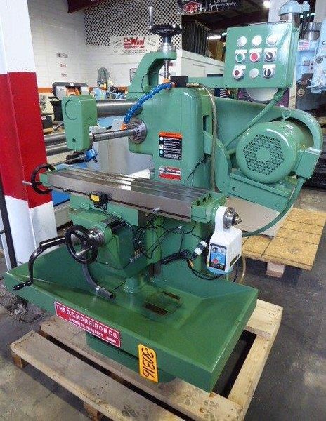 No. 2 U.S. Burke/Morrison Horizontal Mill, 50-2370 RPM, 8&quot; x 32&quot; P.F. Tbl., 2 HP, Coolant, Factory Rebuilt