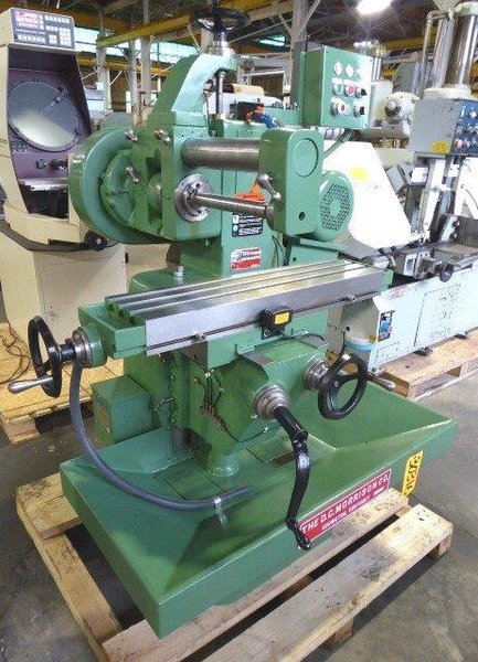 No. 2 U.S. Burke/Morrison Horizontal Mill, 50-2370 RPM, 8&quot; x 32&quot; P.F. Tbl., 2 HP, Coolant, Factory Rebuilt