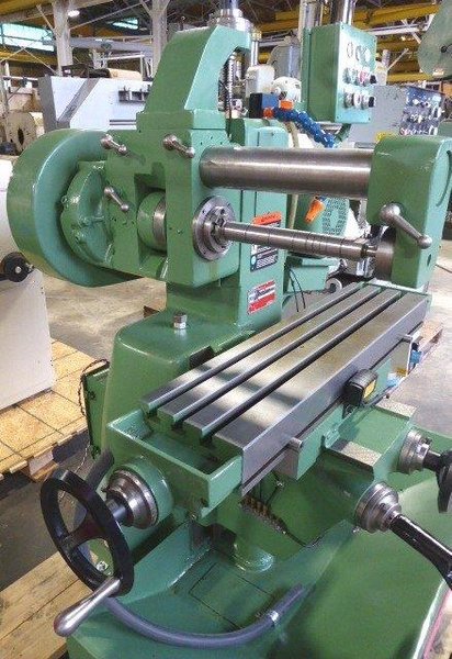 No. 2 U.S. Burke/Morrison Horizontal Mill, 50-2370 RPM, 8&quot; x 32&quot; P.F. Tbl., 2 HP, Coolant, Factory Rebuilt