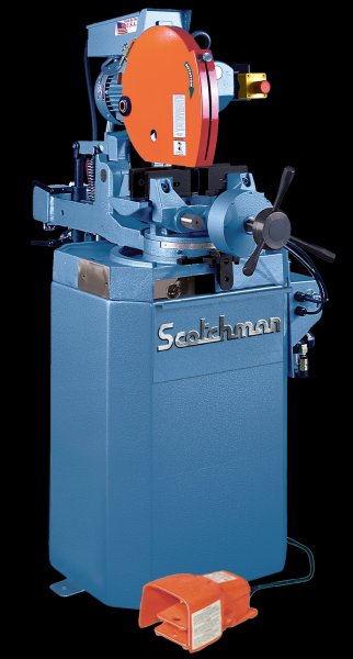 14" Scotchman Cold Saw CP0 350 PD LT, 4.5" Round Tube, Pneu. Down Feed, 3 HP, New