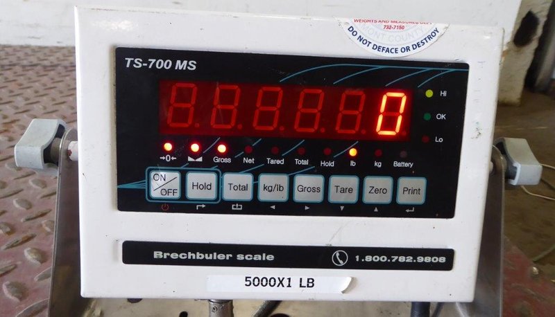 5000 Lb. B-TEK, Floor Scale, 48&quot; x 48&quot;, DRO