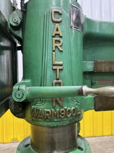 4' X 9' CARLTON MODEL #0A RADIAL ARM DRILL: YOBRO #25883