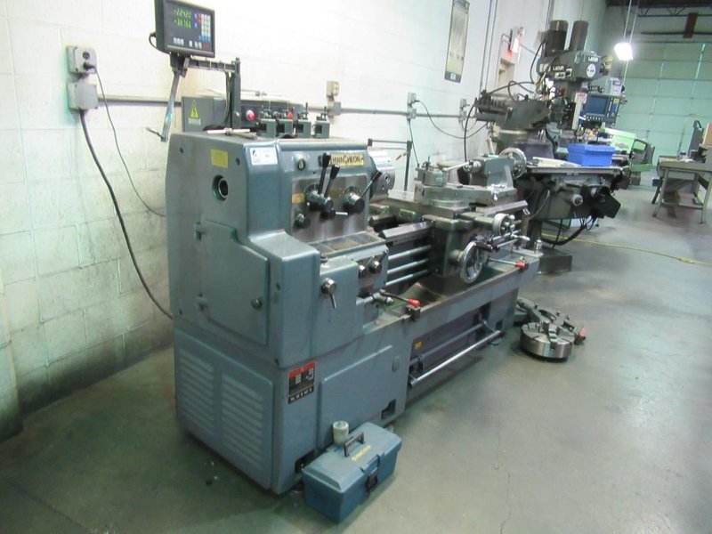 Hwacheon HL460 18/26&quot; x 40&quot; Gap Bed Engine Lathe, Geared Head, 2-Axis DRO, Chucks, Steady Rest, QC Tool Post, Tailstock- Auction Item