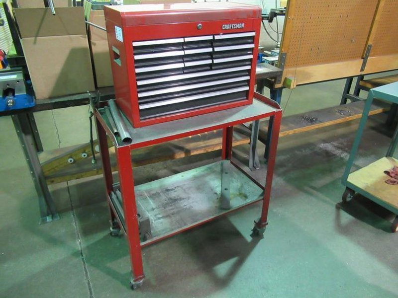 Craftsman 12-Drawer Tool Chest on Rolling Cart with Caster and Contents- Auction Item