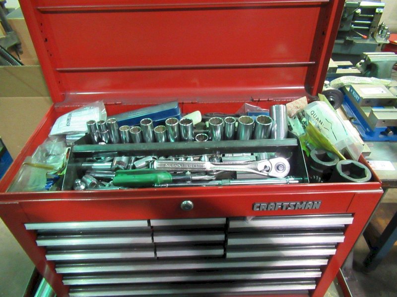 Craftsman 12-Drawer Tool Chest on Rolling Cart with Caster and Contents- Auction Item