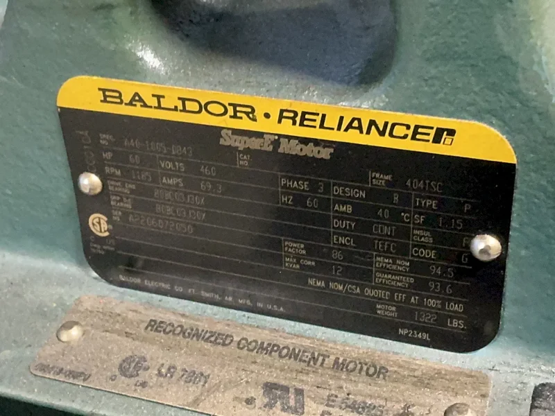 BALDOR 60 HP MOTOR