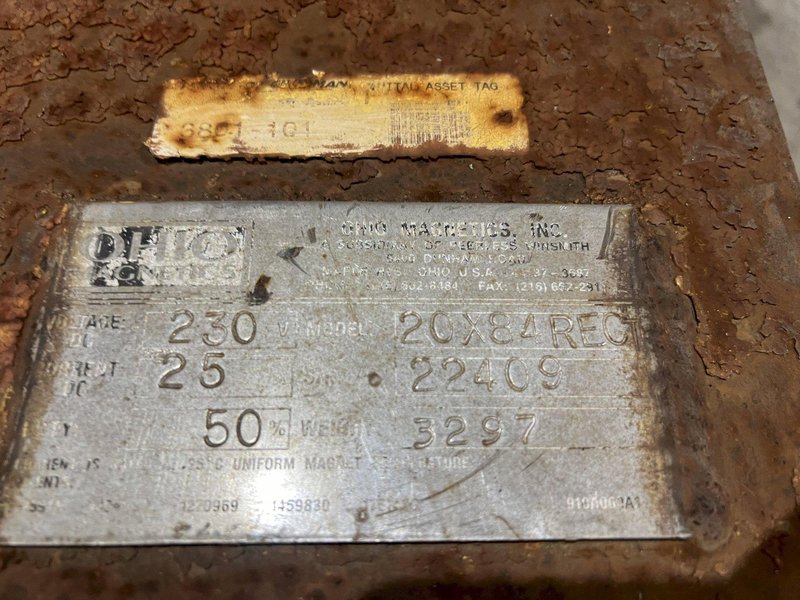 53 TON (107,500 LBS) BUSHMAN MODEL #MT420 TELESCOPING MAGNETIC LIFTING SPREADER BEAM  W/ OHIO MAGNETICS DIESEL GENERATOR: STOCK #20419