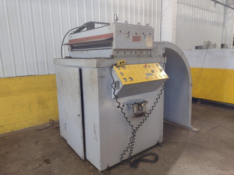 20,000 LB 10 TON X 48&quot; RED BUD (RBI) MOTORIZED COIL REEL / UNCOILER &amp; STRAIGHTENER FEED LINE: STOCK #15277