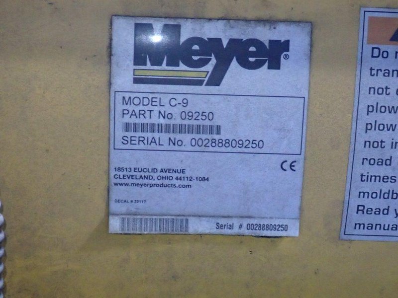 MEYER 108" SNOW PLOW  -  C-9