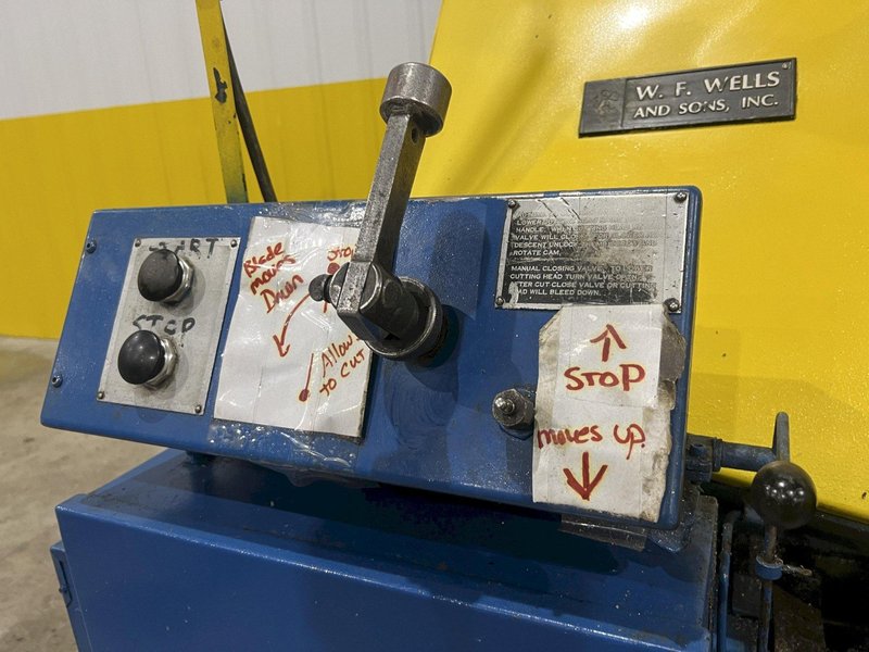 15" X 17" WF WELLS MODEL #F-15 TWIN POST HORIZONTAL BANDSAW: STOCK #20619