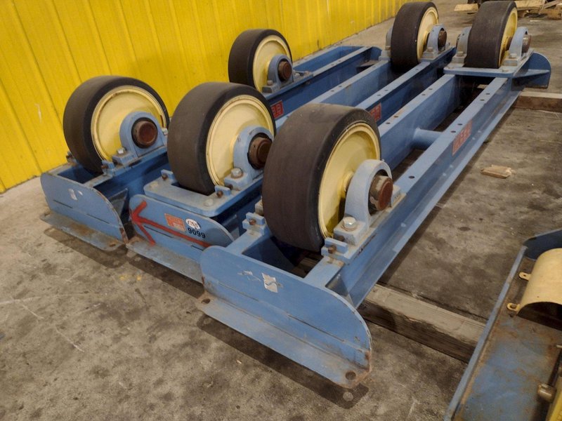 40 TON (80,000 LBS) x 15' WEBB MODEL R-500 POWERED TANK TURNING ROLLS; 1 DRIVE &amp; 3 IDLERS: STOCK #23747
