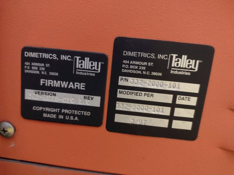 DIMETRICS INC GOLD TRACK III ORBITAL WELDING SYSTEM: STOCK 11472