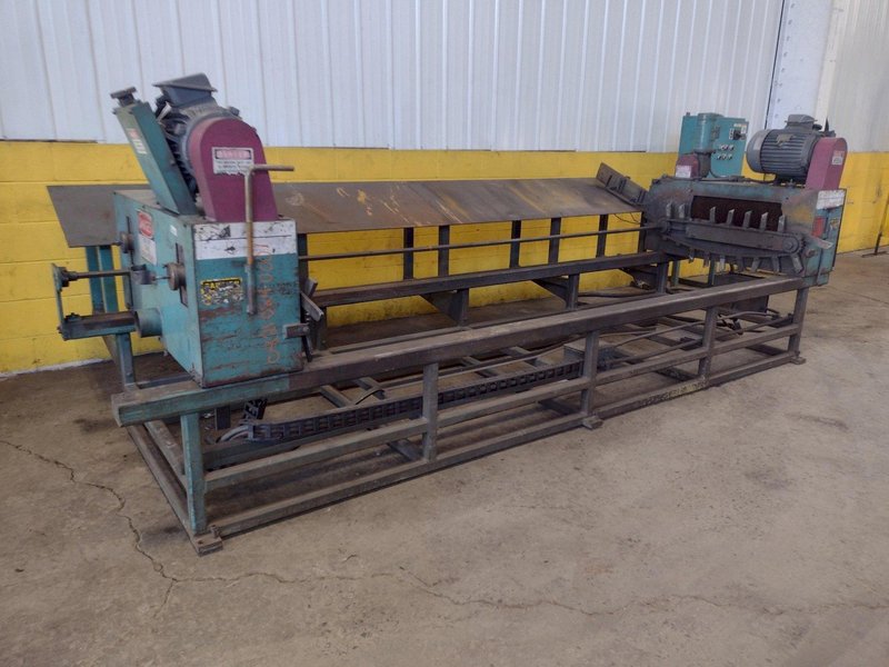 3&quot; x 12&#039; BUCKEYE MFG MODEL #56-98326 TUBE &amp; PIPE ROTARY BRUSH DEBURRING MACHINE: STOCK #16173