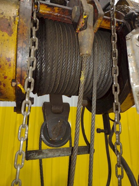 5 TON 10,000 LBS BOBCAT POWER CABLE HOIST WITH TROLLEY: STOCK #18937