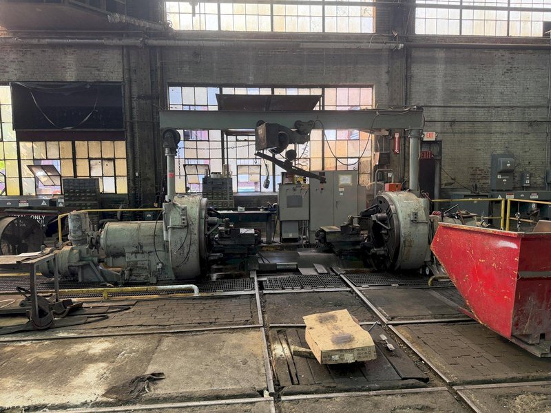 52" FARREL SELLERS WHEEL TRUEING/WHEEL LATHE(100 HP). STOCK # 0879026