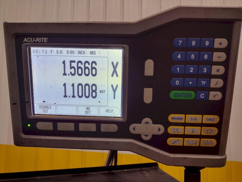 3 HP LAGUN MODEL #FTV-2 VERTICAL RAM TYPE KNEE MILL WIGH DRO &amp; POWER FEED  : YOBRO 25403