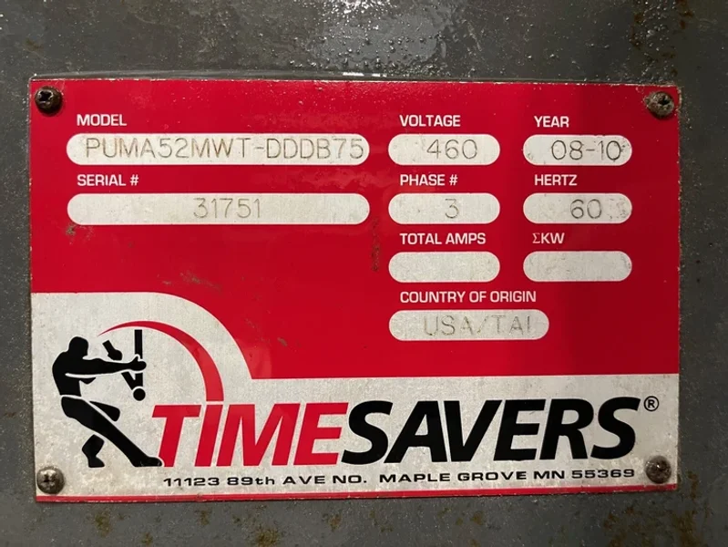 TIMESAVER 52” PUMA 52MWT-DDDB-75 Metal 4 Head Wet Sander 2010’ #7047