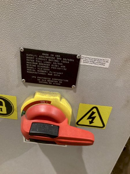 IPG 4000W 4KW YLS-4000 FIBER LASER POWER SOURCE, 2013