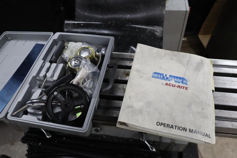 Sharp TMV-DVS Acu-Rite MillPWR 2-Axis CNC Vertical Knee Mill, Power Quill Feed, Power Drawbar- Auction Item