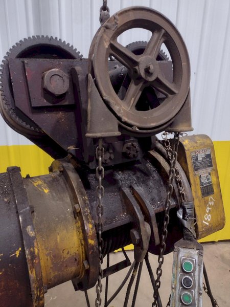 5 TON 10,000 LBS BOBCAT POWER CABLE HOIST WITH TROLLEY: STOCK #18937