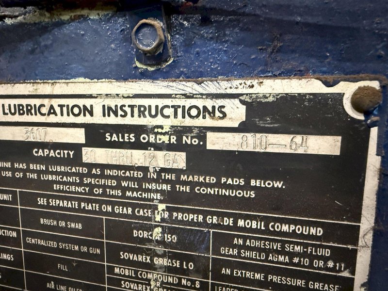 100 TON X 64" WIDE STAMCO MODEL #810-64 CUTOFF PRESS, WITH AIR CLUTCH: YOBRO #24793