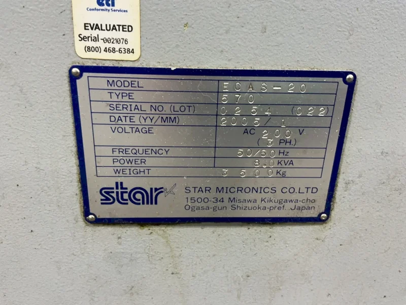 STAR CNC LATHE  -  ECAS-20