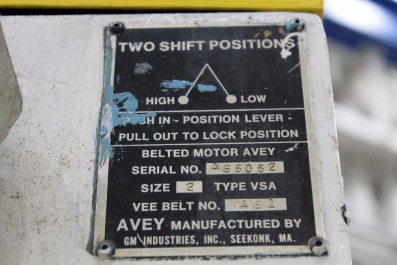 AVEY VSA SIZE 2 DRILL PRESS. STOCK # 1227724.