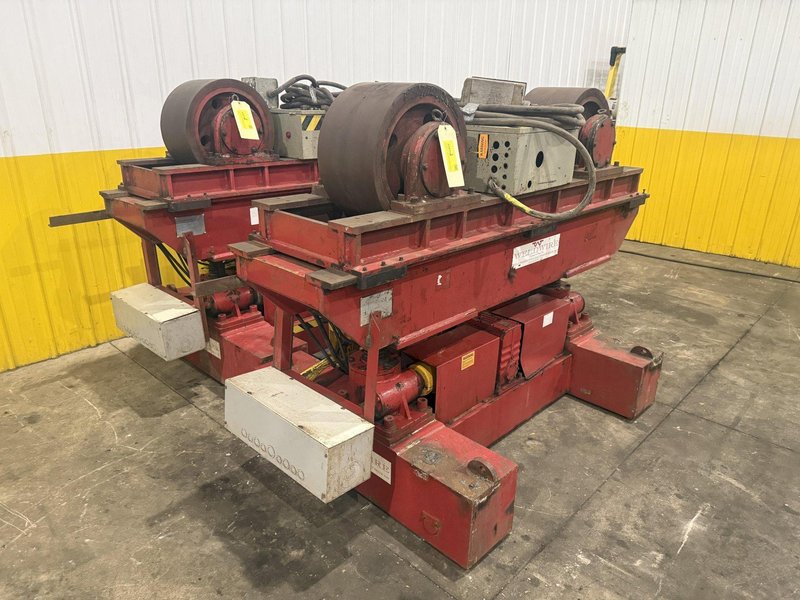 300 TON X 120" DIAMETER WELDWIRE MODEL #CAS-150 TRACK MOUNTED POWERED TANK TURNING ROLLS, 1 DRIVE &amp; 3 IDLERS: YOBRO #25736