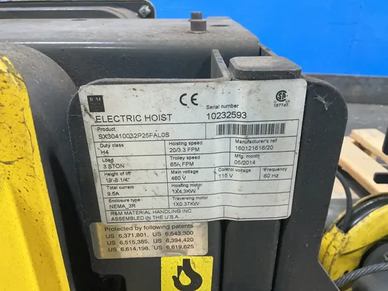 R&amp;M 3 TONS HOIST  -  SX30410032P25FAL0S
