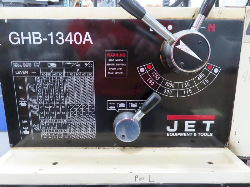 Jet GHB-1340A 13" x 40" Engine Lathe with Sandvik Oscillation Drive For Polishing and Prab PFA-20 Paper Filtration- Auction Item
