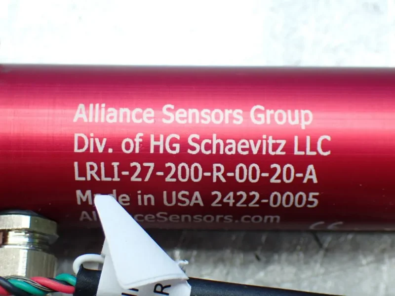 ALLIANCE SENSORS GROUP 2 LINEAR VARIABLE INDUCTIVE TRANSDUCER POSITION SENSORS  -  LRLI-27-200-R-00-20-A