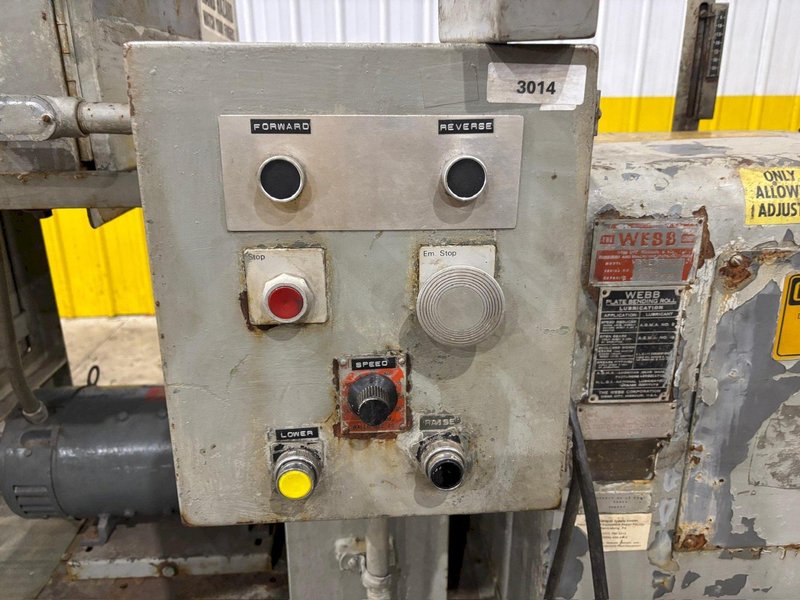 6' X 3/16" WEBB MODEL #R5LR-7006 PLATE BENDING ROLL: YOBRO #24252