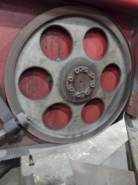 14" X 20.5" BOMAR MODEL #SL-520 SEMI-AUTOMATIC DUAL POST HORIZONTAL BAND SAW, 2003: STOCK #19577