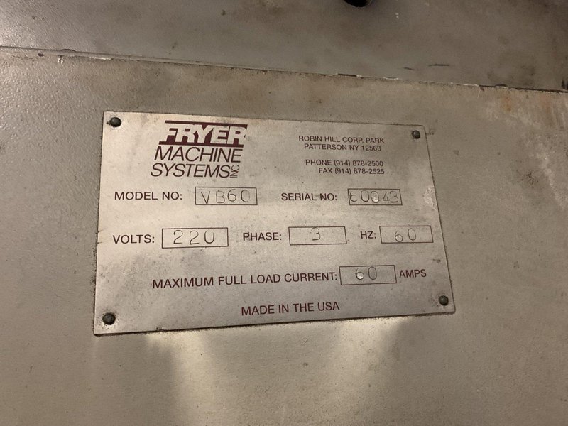 FRYER Model VB60 CNC Vertical Bed Milling Machine, S/N 60043.