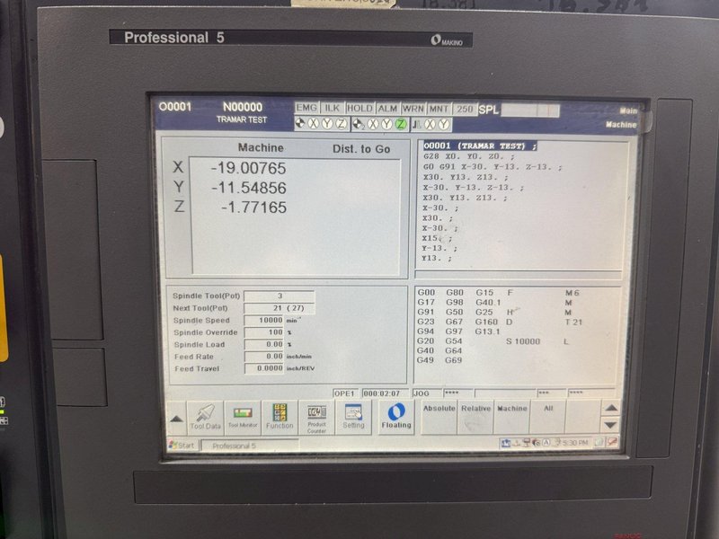 2011 Makino F5 CNC Vertical Machining Center For Sale