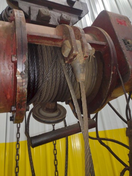 5 TON 10,000 LBS BOBCAT POWER CABLE HOIST WITH TROLLEY: STOCK #18939