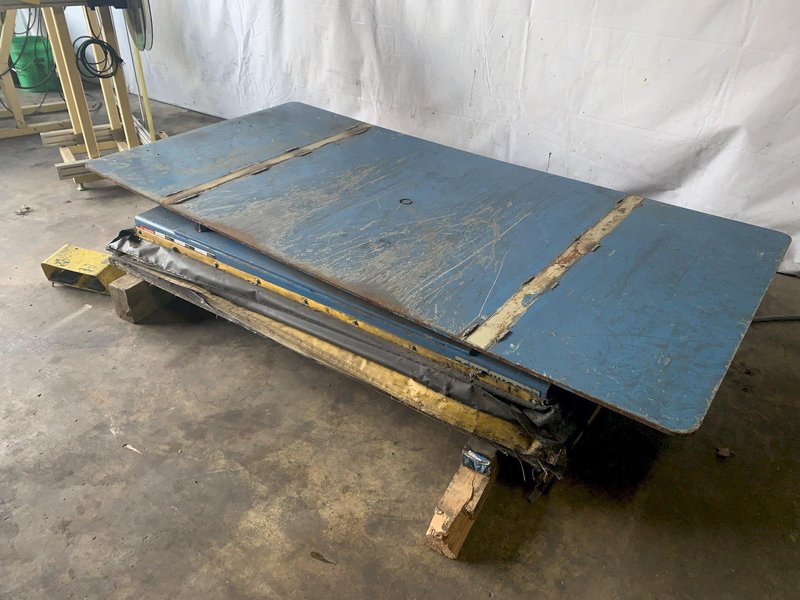2000 LB  X  48" X 96" SOUTHWORTH ELECTRIC HYDRAULIC SCISSOR LIFT TABLE: STOCK #11539