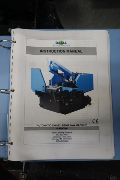 DoAll S-320CNC Structurall Programmable Horizontal Band Saw, Mitering to 60 Degrees, 11.75" Max Cut Diameter - NEW 2019- Auction Item