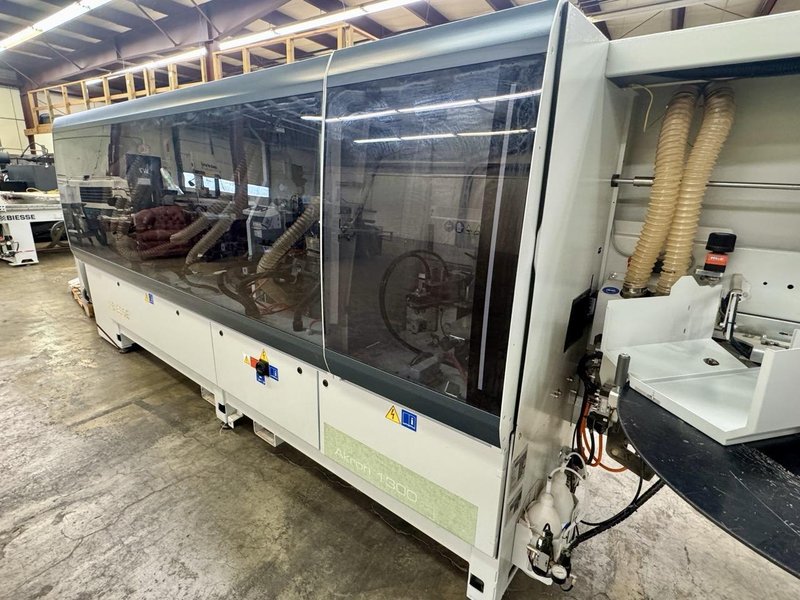 Biesse Akron 1330 A Single-Sided Edgebander, 2024 – Pre-Mill, Corner Rounding, Scraping, Buffing, Touchscreen Control
