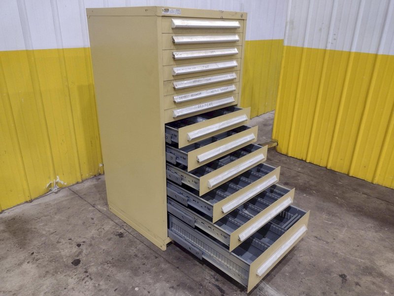 13 DRAWER STANLEY VIDMAR PARTS CABINET 30" X 27.5"X 60" : YOBRO 25551