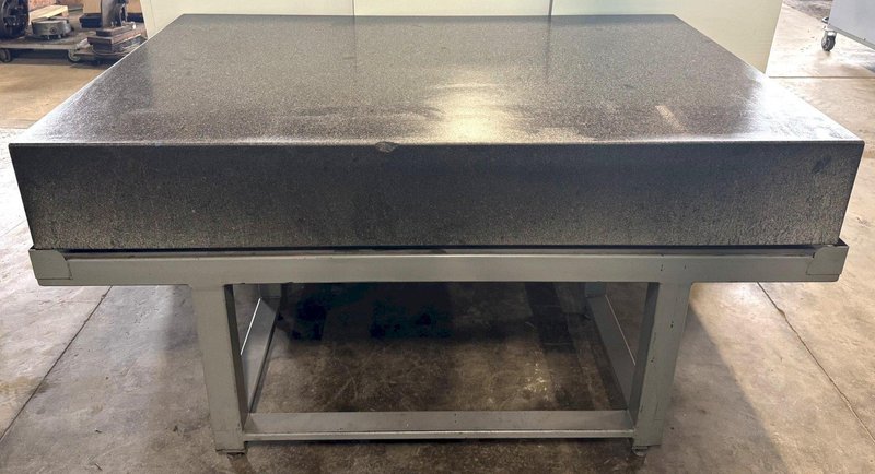 48" x 72" Granite Surface Plate, Black, 10" Thick, Stand