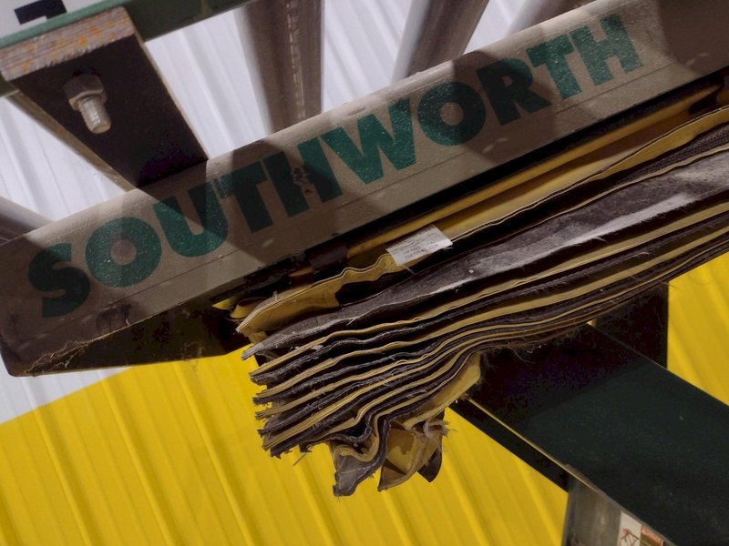 4,000 LBS X 60" X 30" SOUTHWORTH HYDRAULIC SCISSOR LIFT TABLE WITH 60X42 ROLLER CONVEYOR TOP, 110 VOLT: STOCK #20915