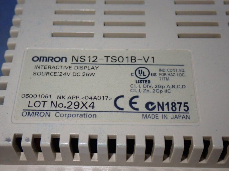 OMRON INTERACTIVE DISPLAY UNIT  -  NS12-TS01B-V1