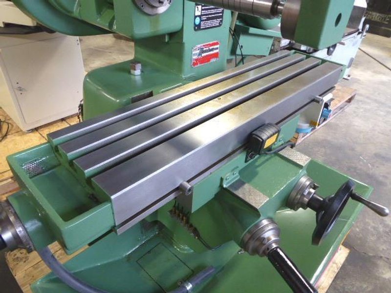 No. 2 U.S. Burke/Morrison Horizontal Mill, 50-2370 RPM, 8&quot; x 32&quot; P.F. Tbl., 2 HP, Coolant, Factory Rebuilt