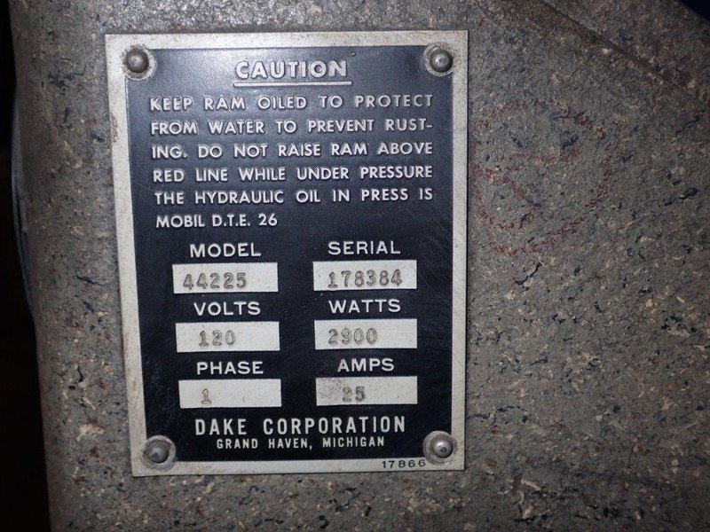 DAKE HEATED PLATEN PRESS  -  44225