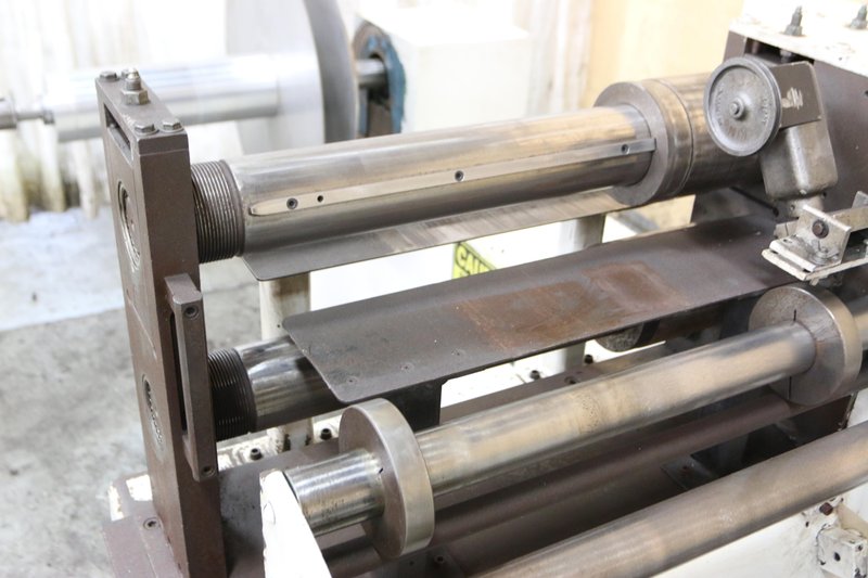 18" X 3-1/2" WALLNER MODEL 4680 PRECISION PACKAGE SLITTING LINE: STOCK #10278