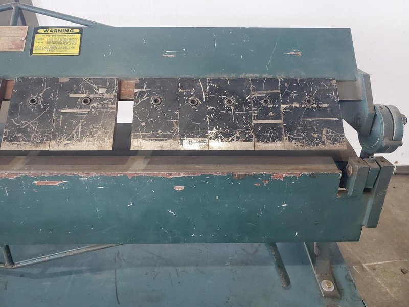 48" X 16 GA ENCO 130-5061 FINGER BRAKE PRESS. STOCK #0315423.