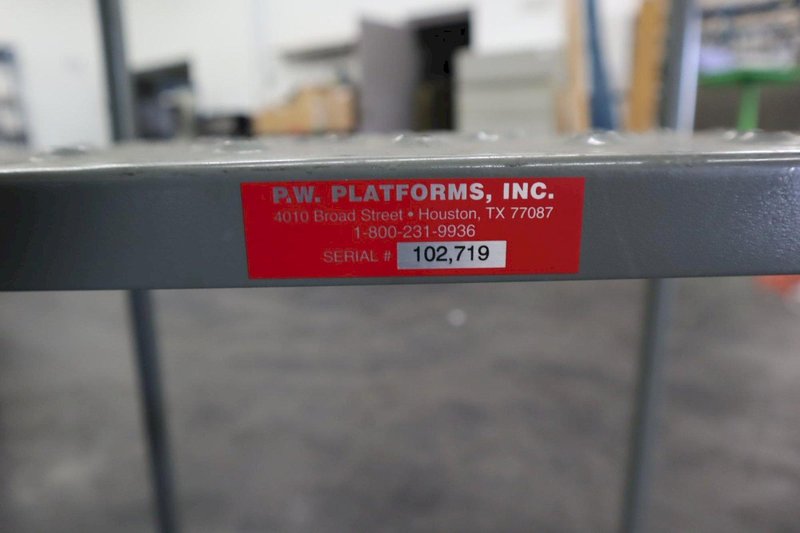 PW Platforms Steel 3 Step Tilt And Roll Ladder 300 lb Capacity- Auction Item