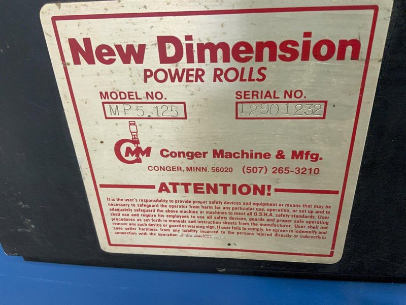 5' X 10 GAUGE NEW DIMENSION INITIAL PINCH PLATE ROLL: STOCK #81044