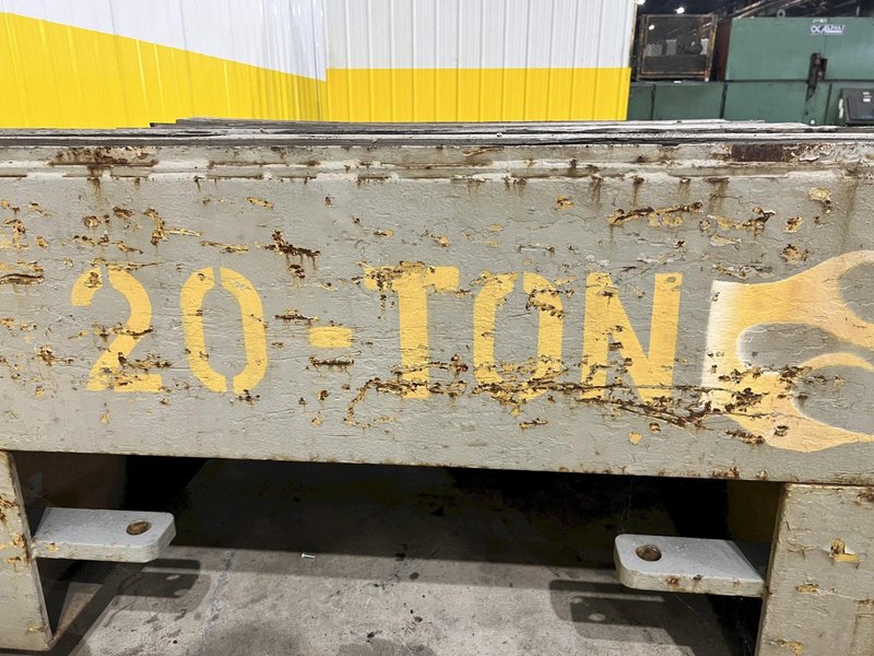 20 TON X 60" X 120" RAIL MOUNTED HEAVY DUTY TRANSFER CART: STOCK #14599